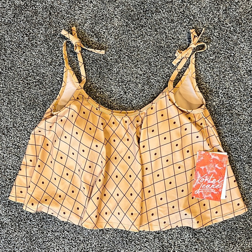 NWT Kortni Jeane Pineapple Swing Swim Top sz S